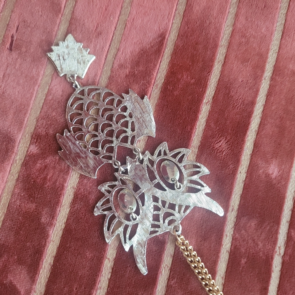 1980s XL Owl Necklace - Picture 6 of 7
